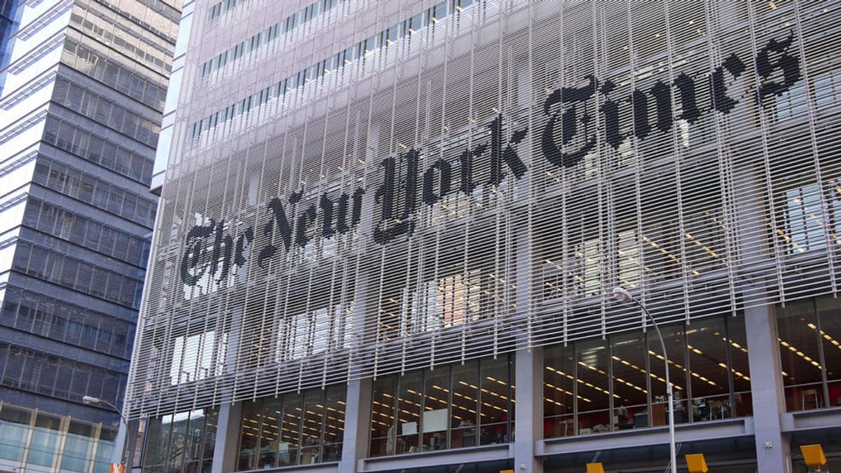 Fachada de la sede del periódico 'The New York Times'