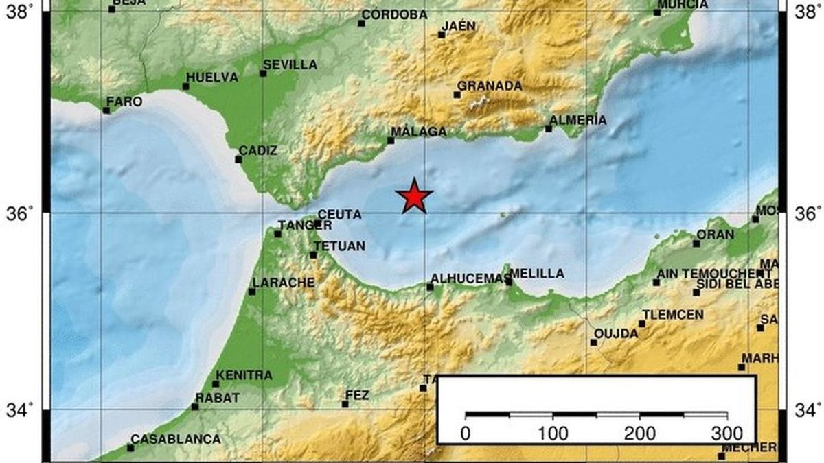 Registrado un terremoto de 4 grados de magnitud en el Mar de Alborán