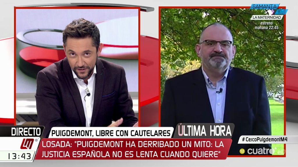 Losada: “Puigdemont ha demostrado que la justicia española es muy rápida cuando quiere”
