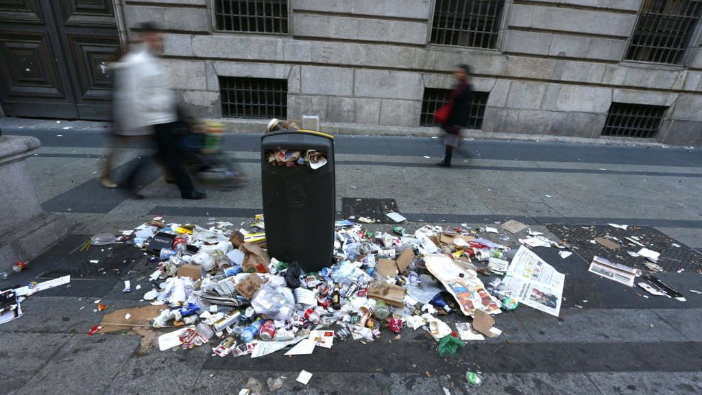 Huelga indefinida de recogida de basura en Madrid