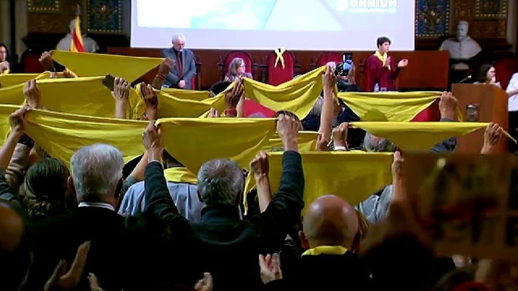 Acto a favor de la liberación de los Jordis en la Universidad de Barcelona