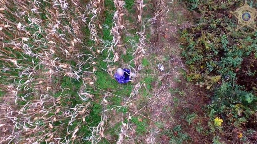 Rescatan a una mujer de 81 años perdida en un campo de maíz gracias a un dron