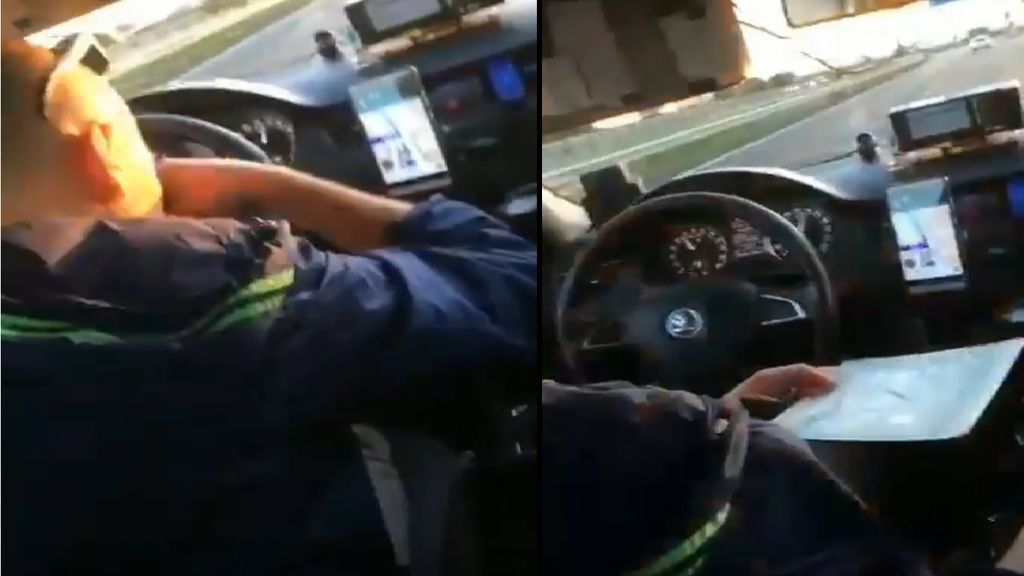 Un taxista de Madrid es grabado consumiendo cocaína mientras conduce