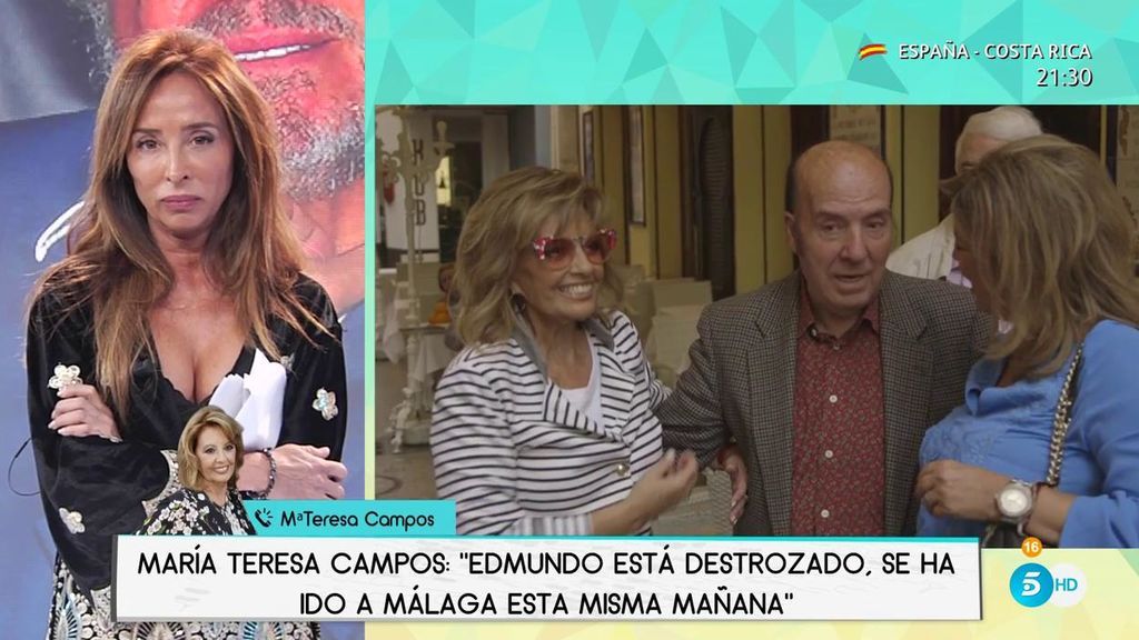 Mª Teresa Campos: "Edmundo iba hoy a visitar a Chiquito, no ha llegado a tiempo"