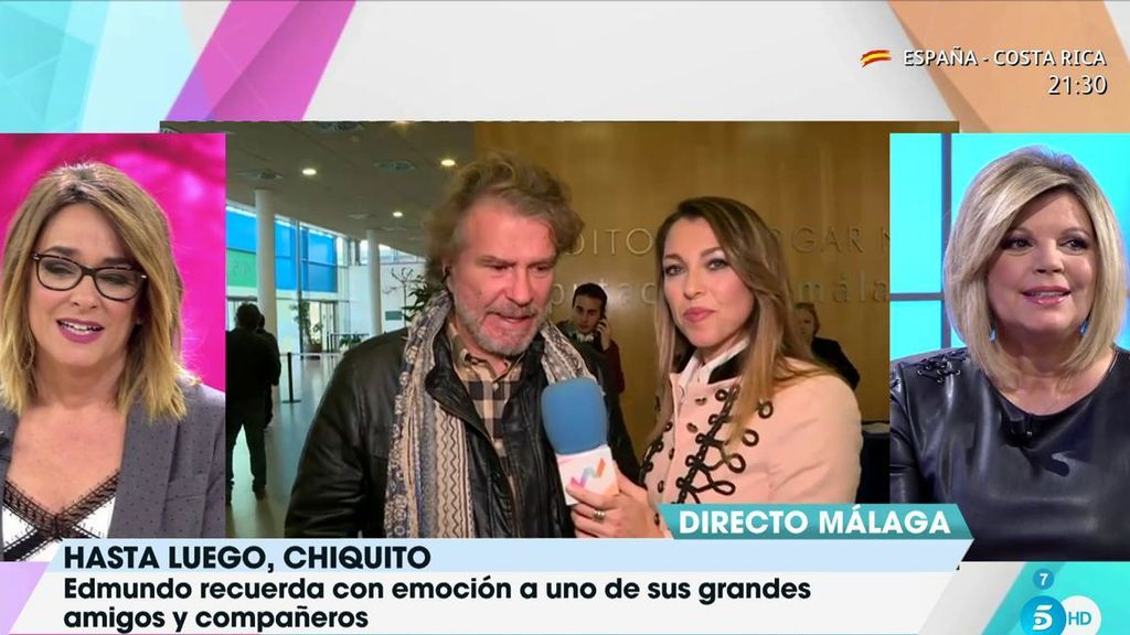 Edmundo rompe a llorar en directo al recordar a su amigo Chiquito de la Calzada