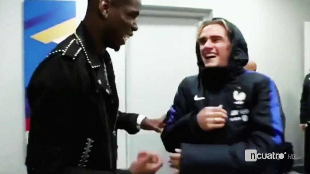 ¡Menuda felicidad! La reacción de Griezmann a la sorpresa de Pogba en Francia