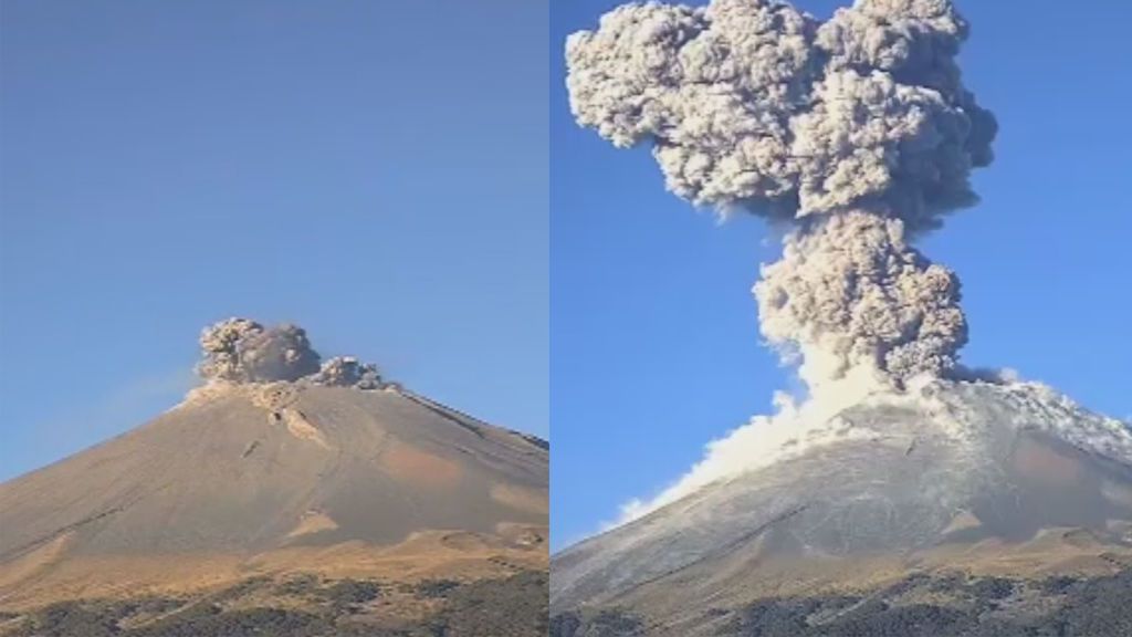 Así 'estalló' el volcán Popocatépetl en México