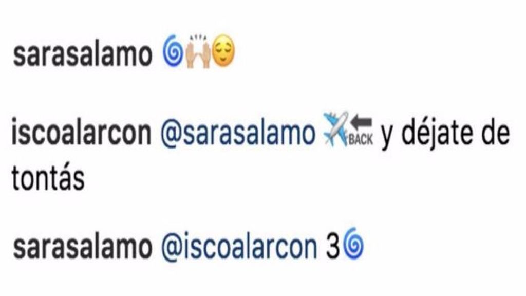 Isco y Sara Sálamo ya no se esconden: "Déjate de tontás"