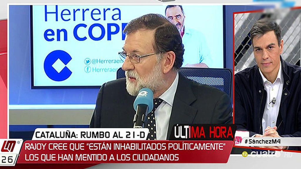 Sánchez: "Vincular la inhabilitación de un político con la mentira en boca de Rajoy es, cuando menos, sarcástico"