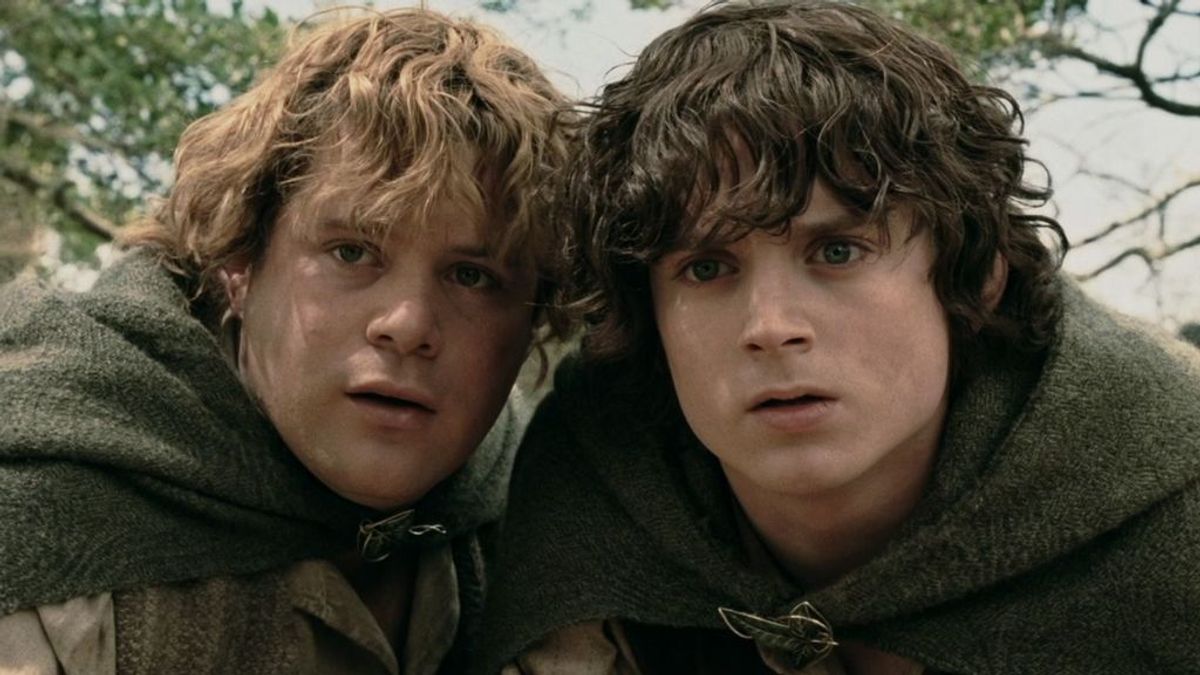 Elijah Wood (Frodo) y Sean Astin (Sam) en 'El señor de los anillos: Las dos torres'.