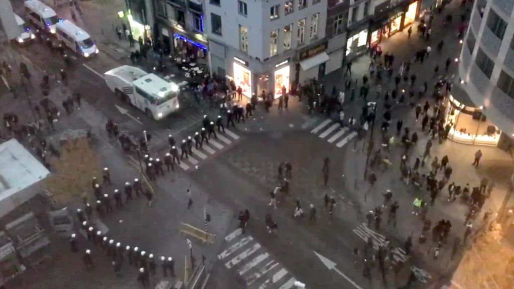 Disturbios en Bruselas durante la grabación de un vídeo musical