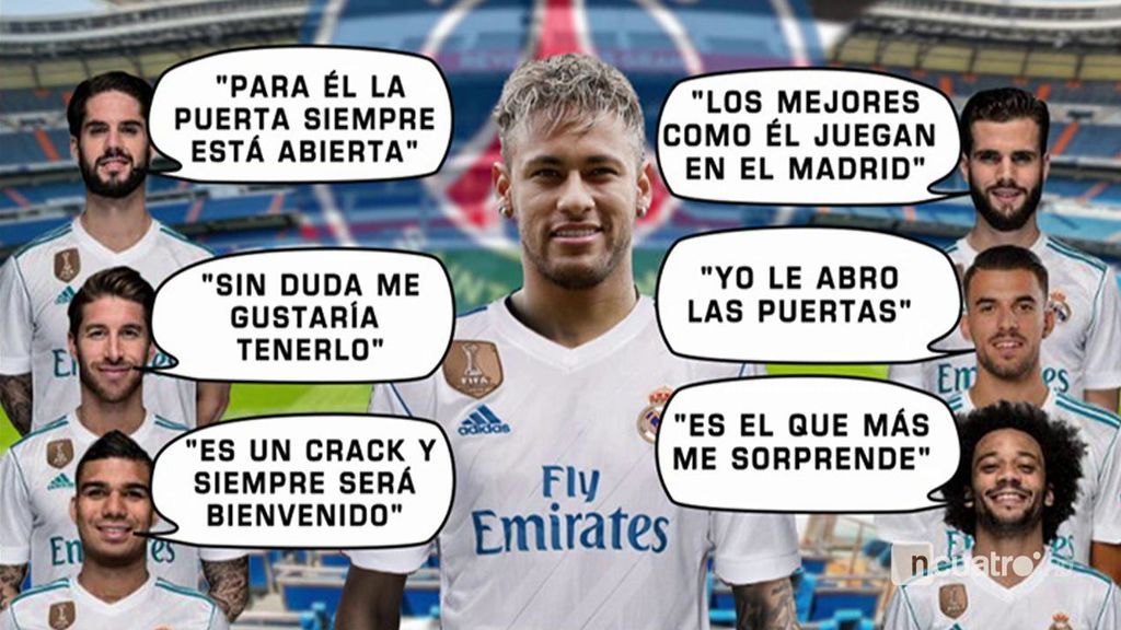 Los cariños del vestuario del Real Madrid a Neymar ¿Preparan su fichaje?