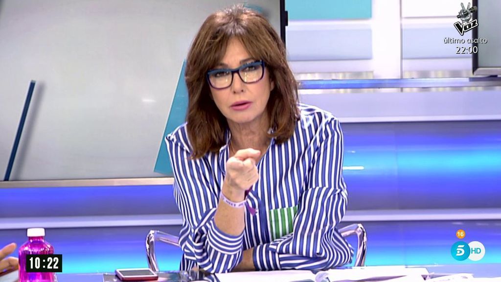 Ana Rosa se pone la pulsera contra la violencia machista: "Es muy precupante lo que piensa la gente joven"