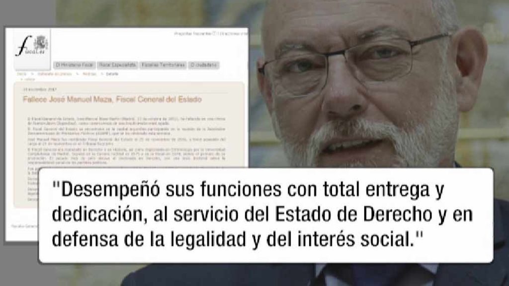 El mundo judicial y político lamenta la muerte del fiscal general del Estado