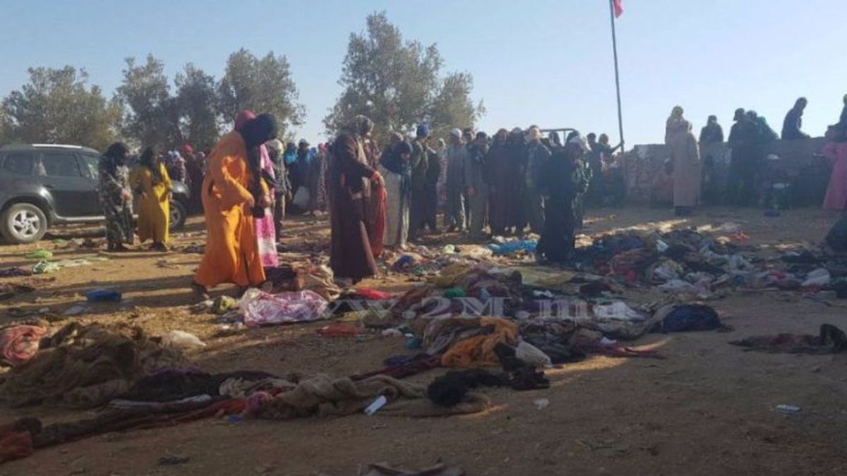 Mueren 15 mujeres por una estampida humana  en un reparto de comida en Marruecos
