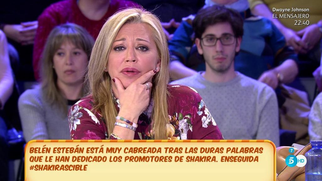 Belén Esteban, cabreada con la promotora: "Nunca he dudado de la enfermedad de Shakira"