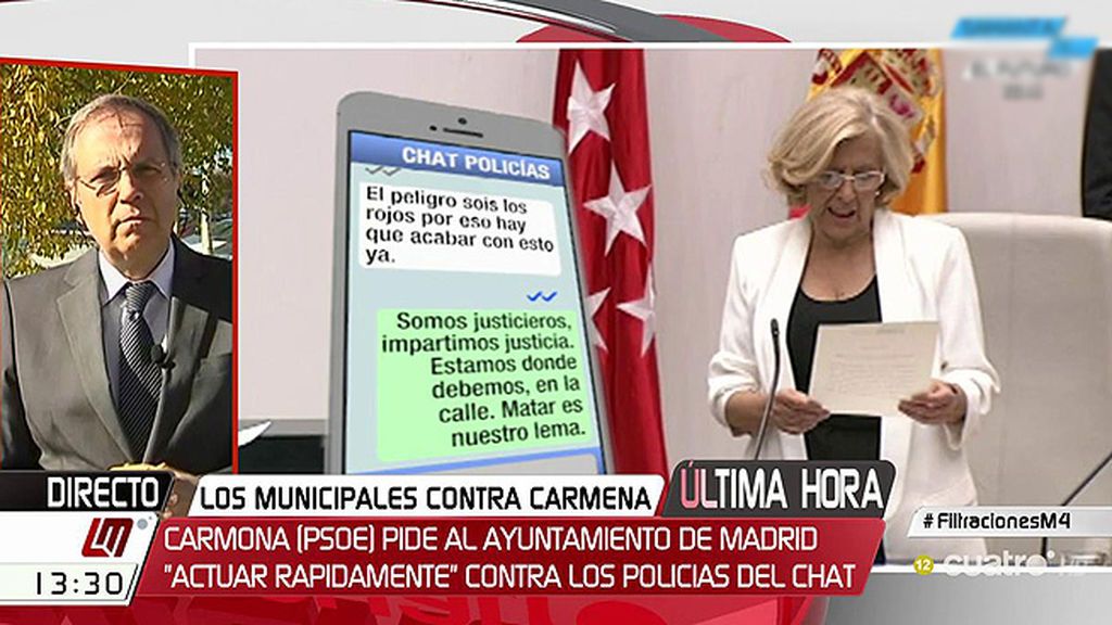 Carmona pide que se tomen medidas inmediatas contra los policías del chat