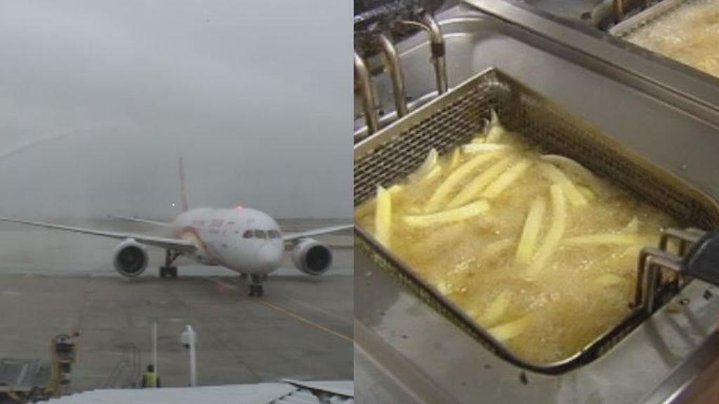 Un avión completa un vuelo de China a Estados Unidos...¡con aceite de cocina reciclado!