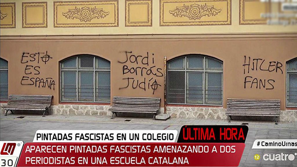 Aparecen pintadas fascistas y amenazas en una escuela catalana