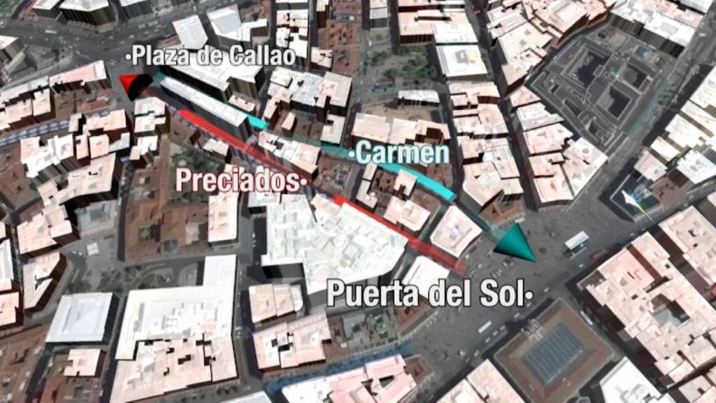 Las calles del centro de Madrid serán de sentido único para los peatones en navidad para evitar aglomeraciones