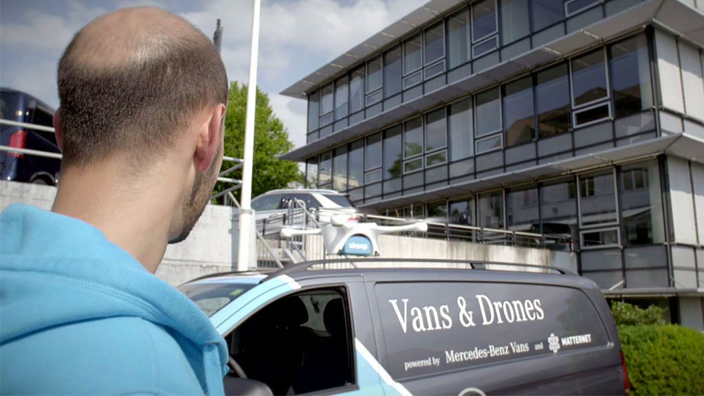La unión de drones y furgonetas: el objetivo es tener tu pedido a domicilio en pocos minutos