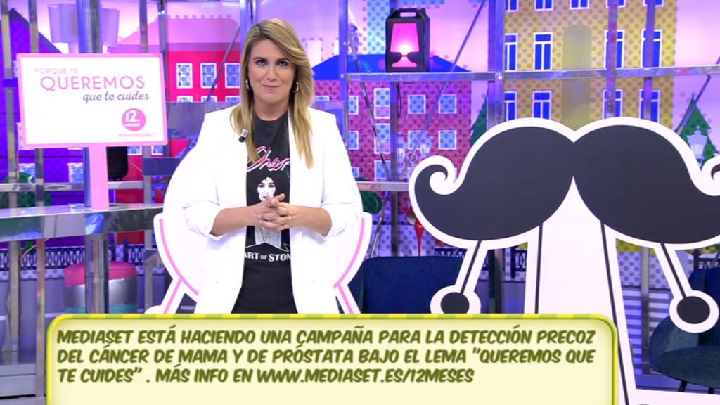 Carlota Corredera: "Mediaset España lleva a TV la primera campaña de concienciación del cáncer de mama y próstata"