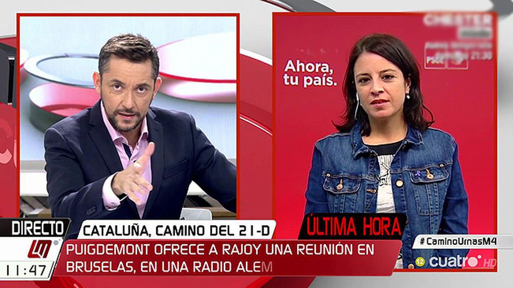 Adriana Lastra: "Puigdemont se ha fugado de la justicia"
