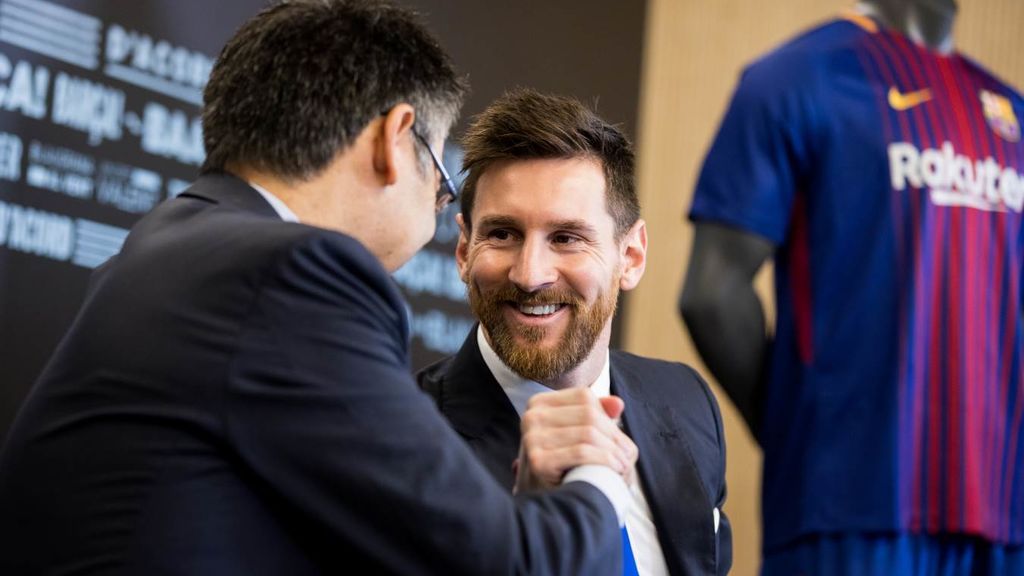 Messi renueva con el Barcelona hasta 2021 con cláusula anti-jeques