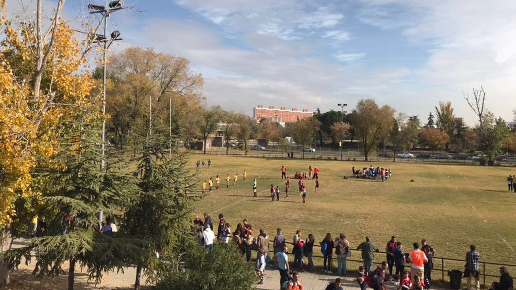Partido de rugby en Orcasitas, Madrid