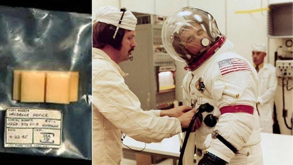¿Ves la espongita? Es para que los astronautas logren rascarse la nariz sin volverse locos
