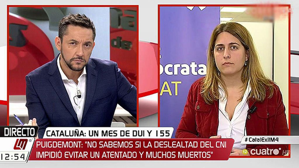 Marta Pascal, sobre las palabras de Puigdemont sobre el CNI: "No tengo información y voy a respetar sus palabras"