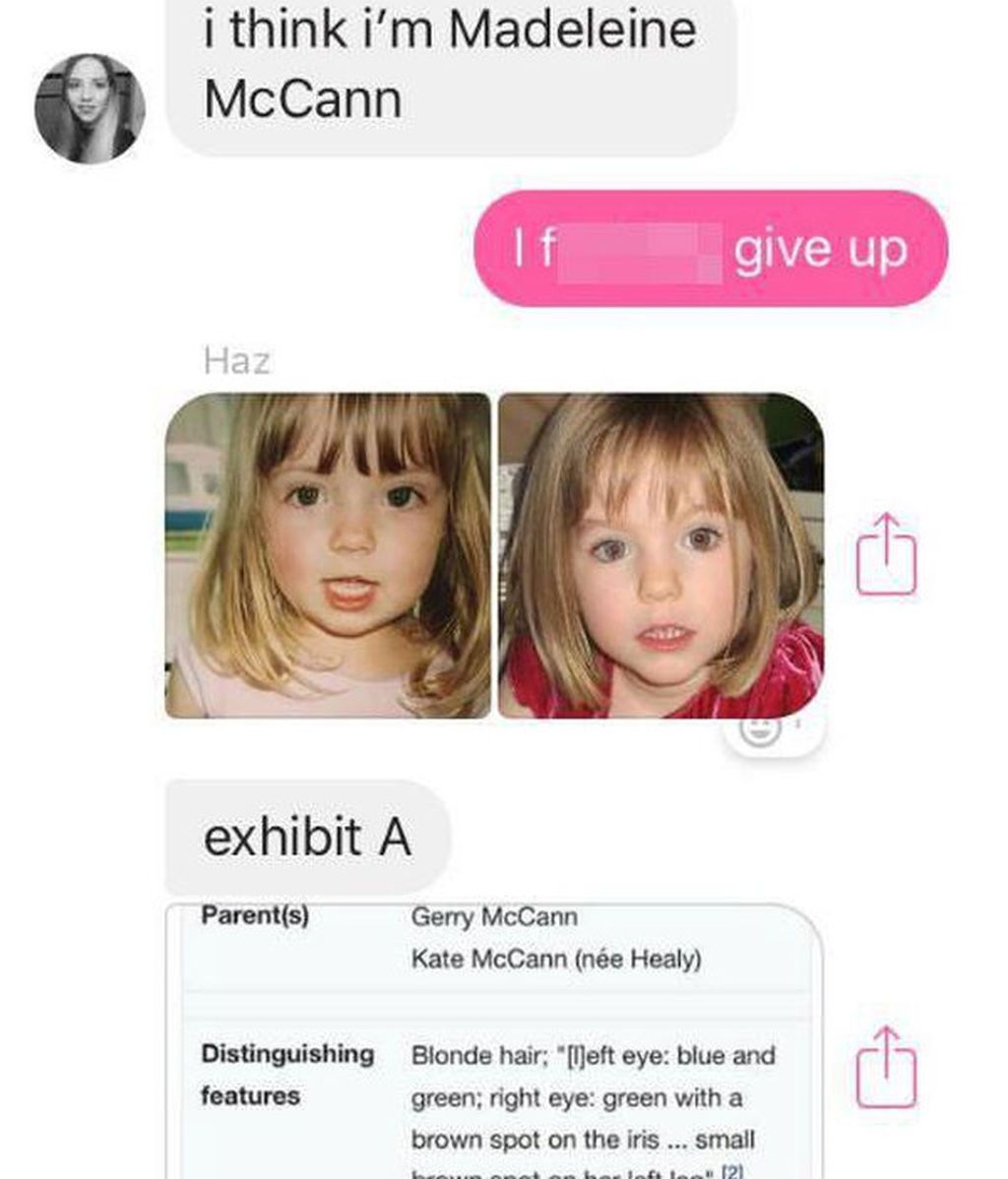 La desagradable broma de una joven: "Soy Madeleine McCann"