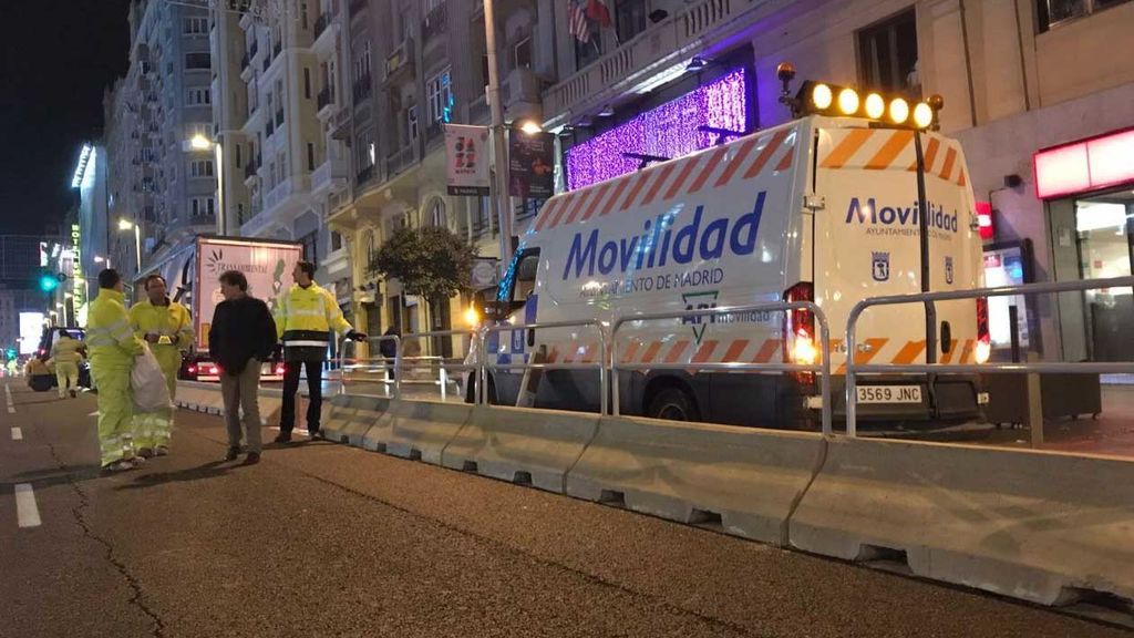 La Gran Vía de Madrid comienza a ser más peatonal
