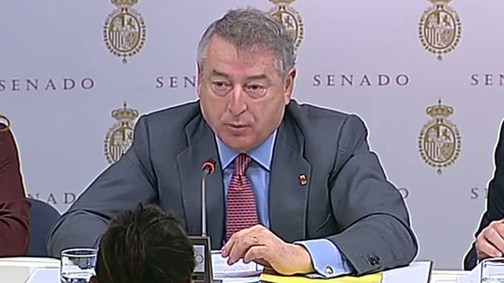 José Antonio Sánchez, presidente de RTVE, durante su comparecencia del 28 de noviembre en el Senado.