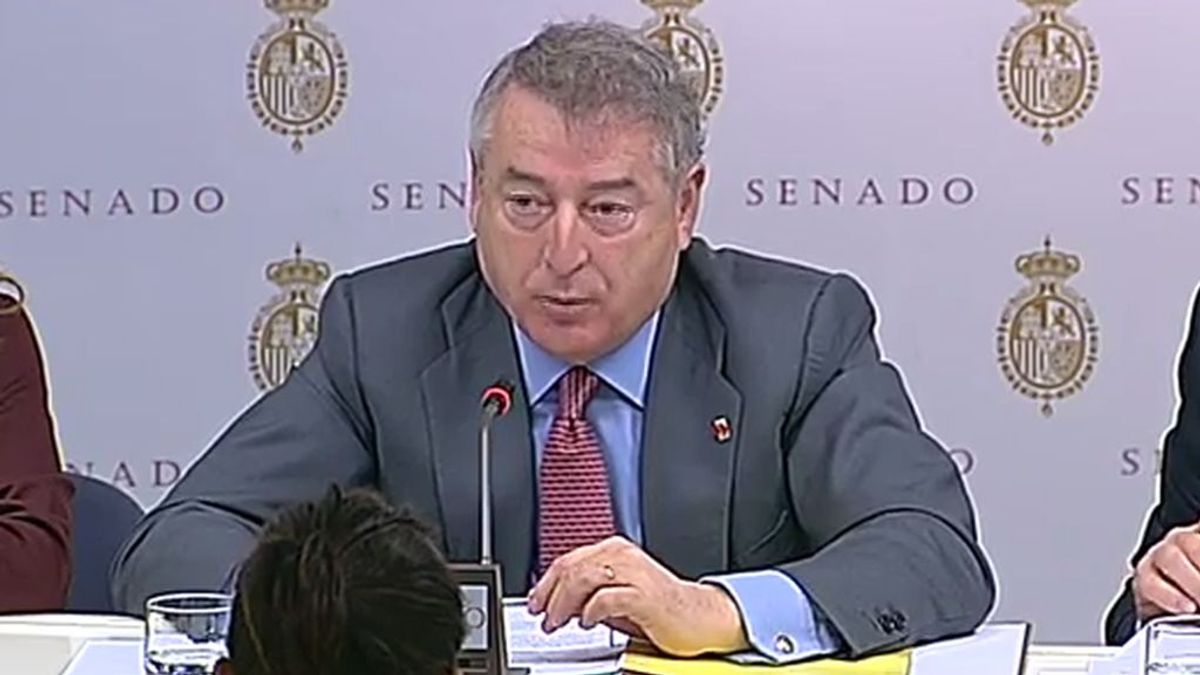José Antonio Sánchez, presidente de RTVE, durante su comparecencia del 28 de noviembre en el Senado.