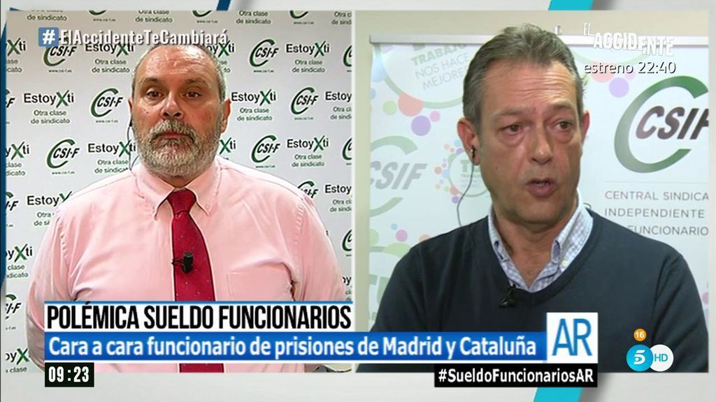 El cara a cara de dos funcionarios de prisiones en Madrid y Cataluña