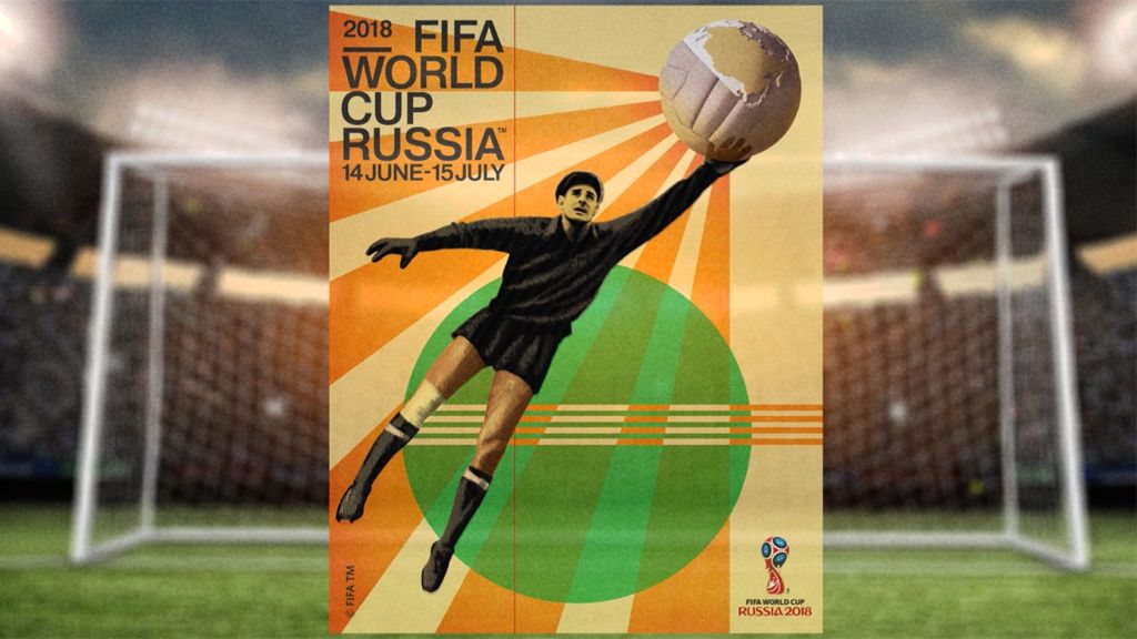 Es vintage y tiene a Yashin como protagonista: así es el cartel del Mundial de Rusia 2018
