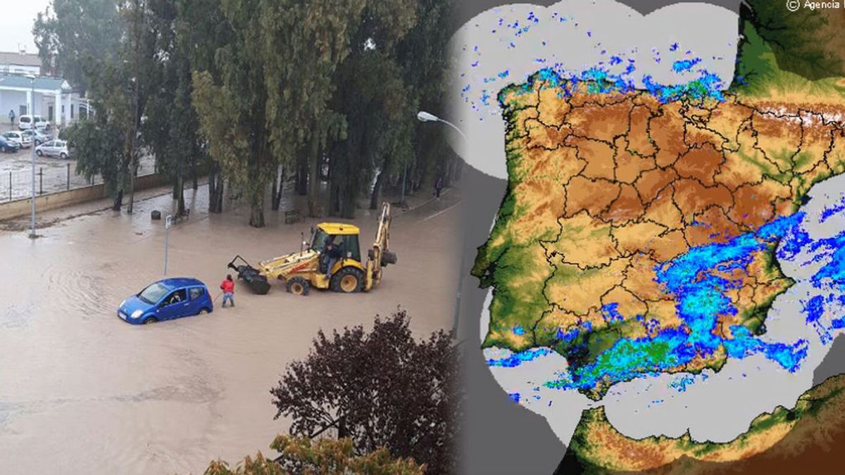 Andalucía, colapsada: inundaciones, atrapados en coches y cientos de incidencias por las lluvias