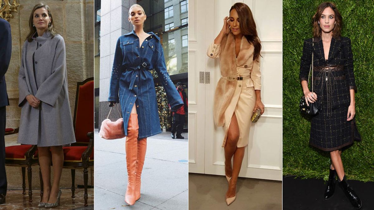 Royal, millennial, sexy o cool: las versiones del abrigo vestido que arrasan entre las vips