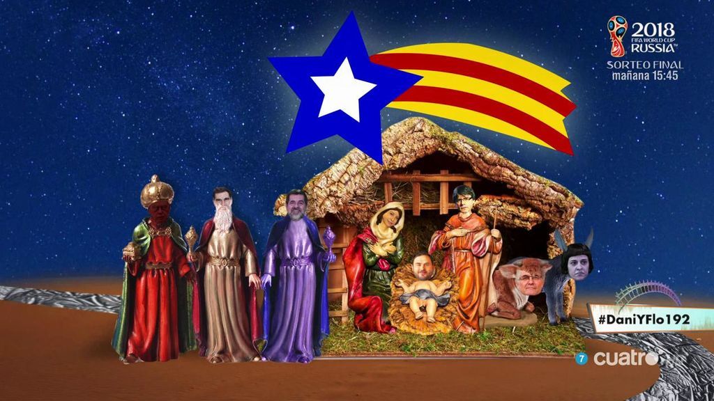 Dani Martínez presenta el belén independentista de Navidad