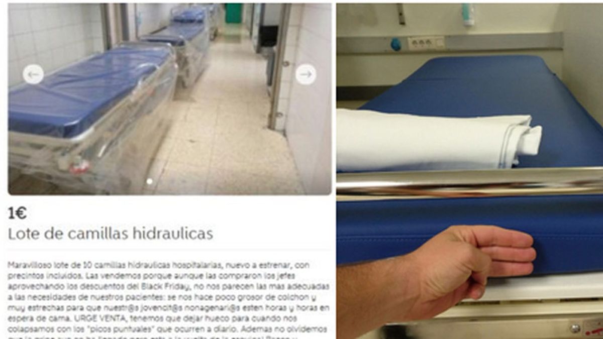 El hospital La Paz denuncia el anuncio en Wallapop que pone en venta camas del hospital a 1 euro