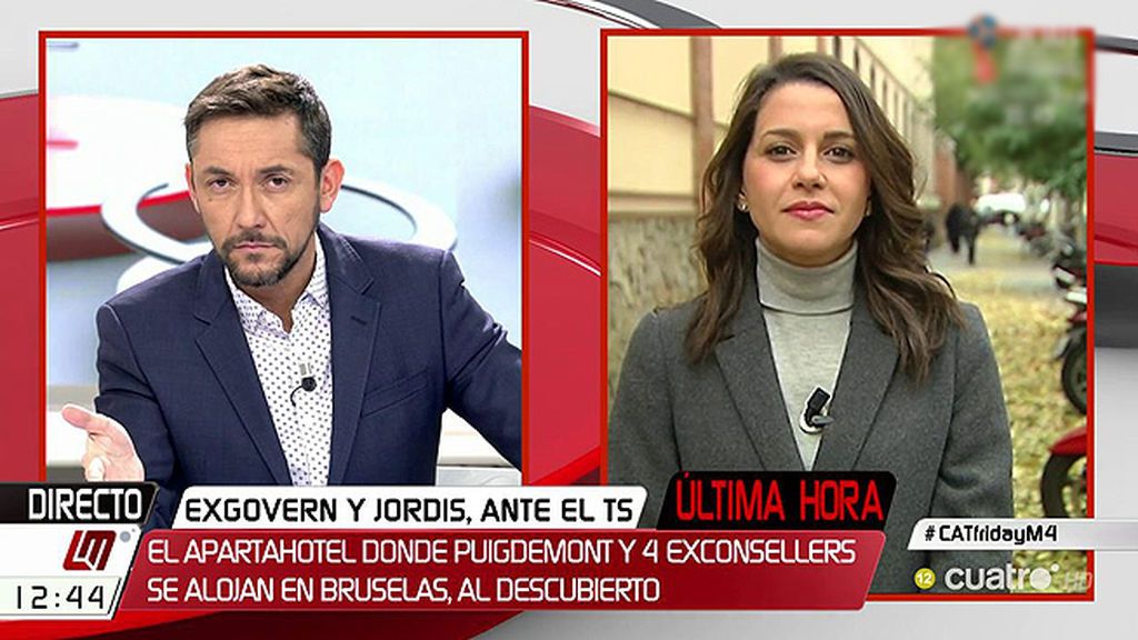 Inés Arrimadas: “Ante el juez dicen que van a ser muy buenos y luego dicen que van a declarar la independencia”