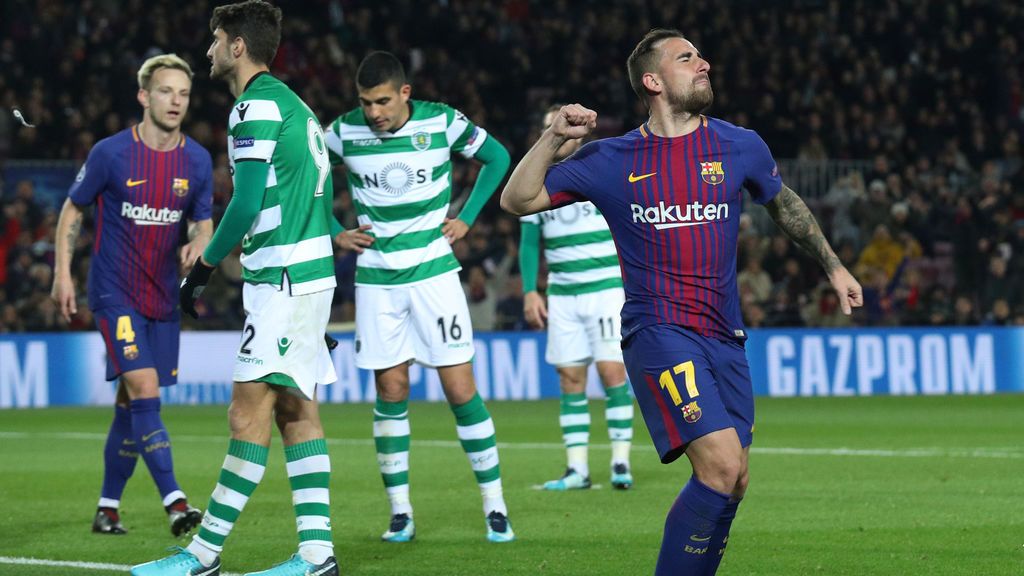 El Barça cumple con el Sporting (1-0) y Paco Alcácer se reivindica con el gol de la victoria