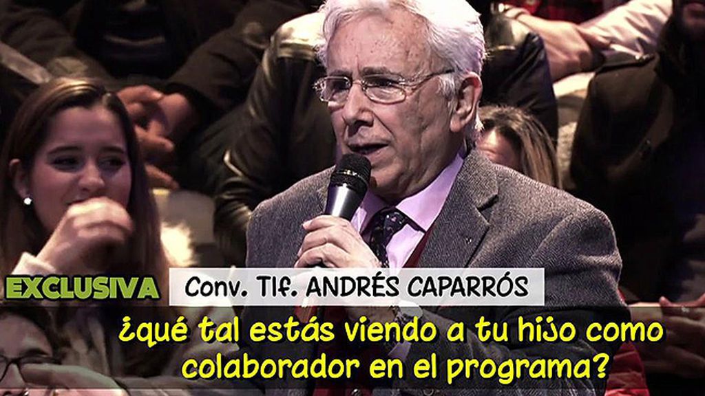 Andrés Caparrós, de su hijo Alonso: "Tiene que venir a abrazar a sus padres, pero que no lo diga en la tele, que lo haga"