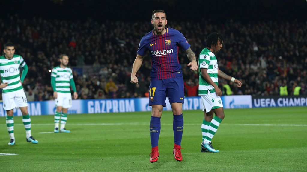 El Barça cumple con el Sporting (1-0) y Paco Alcácer se reivindica con el gol de la victoria