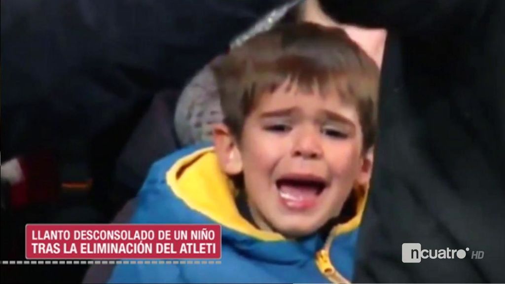 ¡Corazón rojiblanco! El llanto desolado de un niño tras conocer la eliminación del Atlético de Madrid