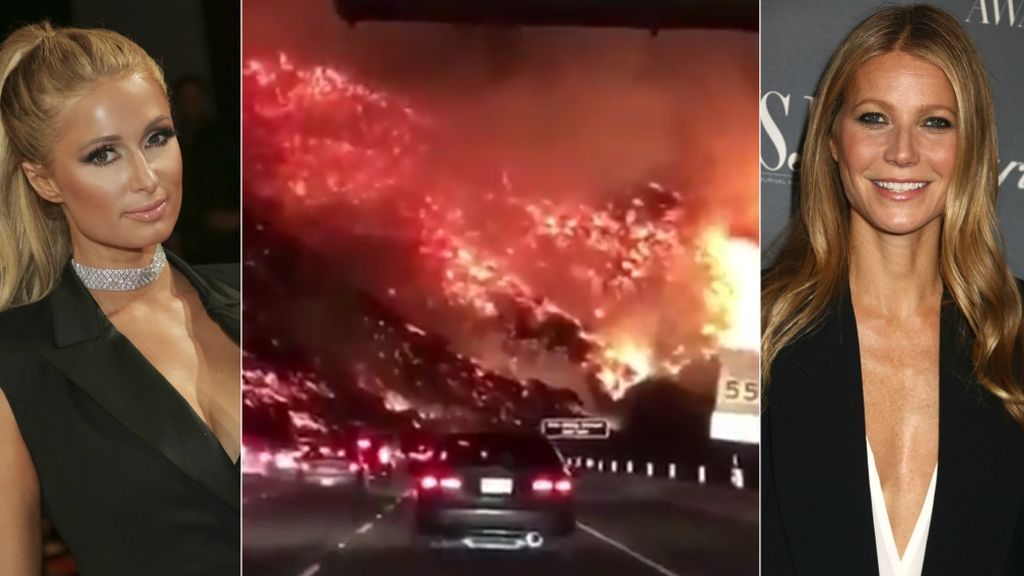 Paris Hilton, Gwyneth Paltrow y más vips, en peligro por el incendio de Bel Air