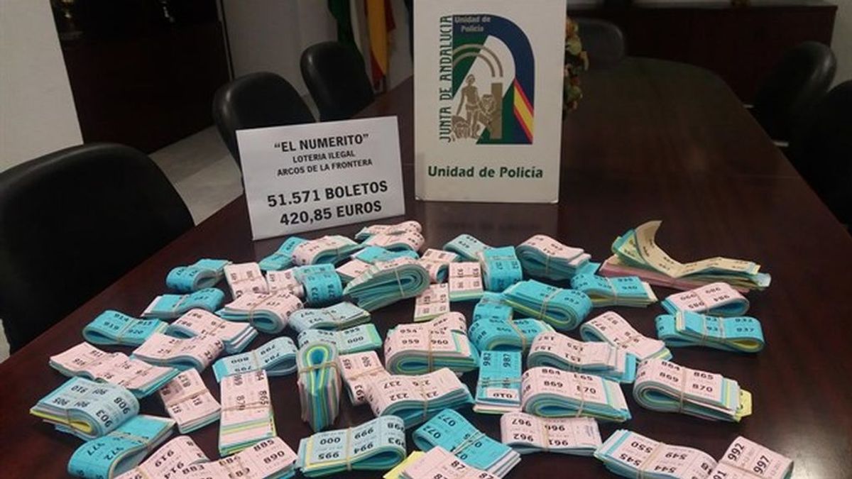 Intervienen en Cádiz boletos de lotería "ilegal" valorados en más de 51.000 euros
