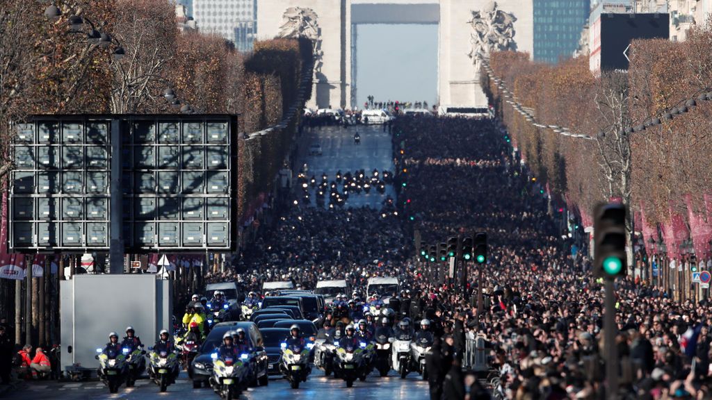 Más de un millón de franceses despiden a Hallyday