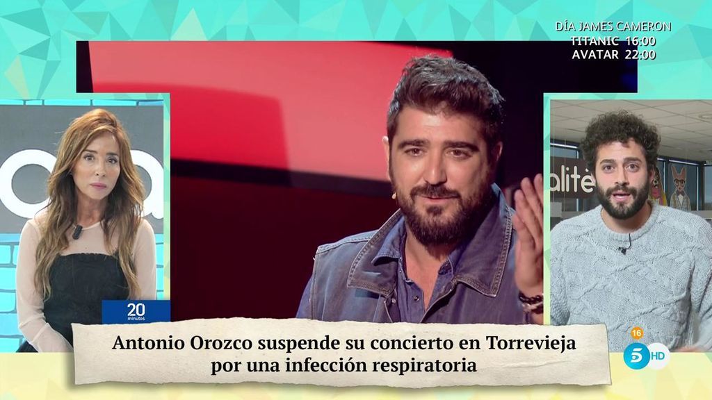 Antonio Orozco cancela un concierto por una infección respiratoria